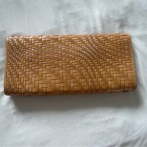 Woven leather Cole Haan clutch